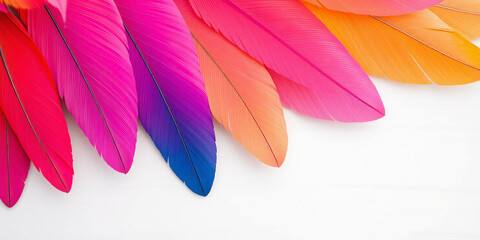 Close-Up of Vibrant Rainbow Parrot Feathers 