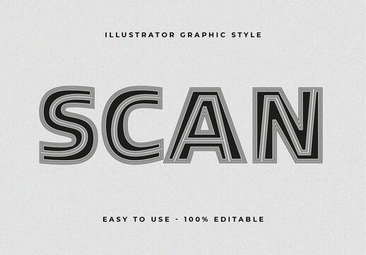 Black And White Heavy Bordered Font Dimensional Outline Text Effect