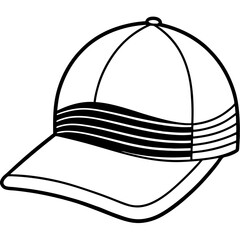 Sunset Gradient Mesh Cap – Vector on White