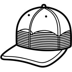 Sunset Gradient Mesh Cap – Vector on White