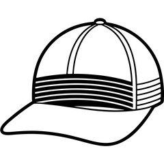 Sunset Gradient Mesh Cap – Vector on White