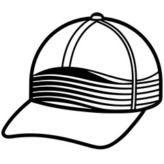 Sunset Gradient Mesh Cap – Vector on White