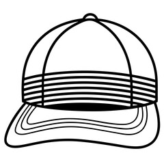 Sunset Gradient Mesh Cap – Vector on White