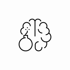 brain bomb headache icon sign vector