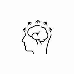 brain expanding ideas icon sign vector