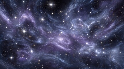 Naklejka premium The background features a high-definition star field set in deep space, complete with a starry outer space texture and a colorful night sky