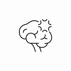 brain thought process icon sign vector