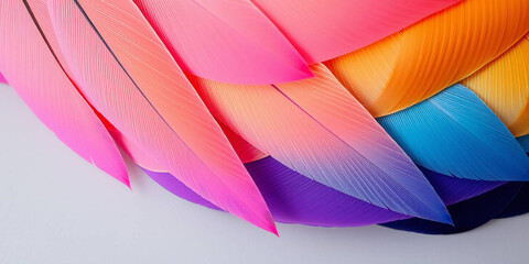 Close-Up of Vibrant Rainbow Parrot Feathers 