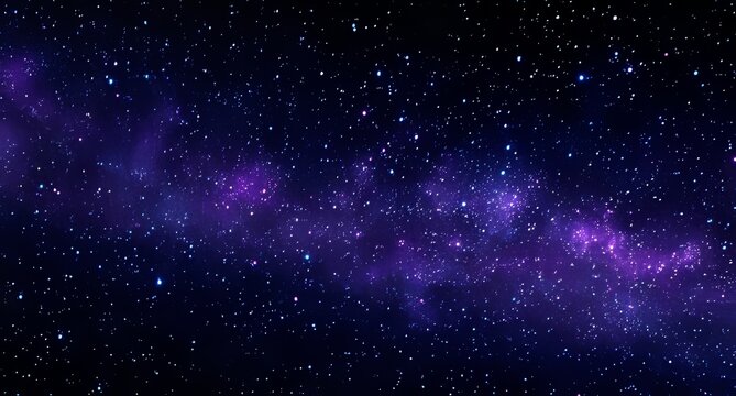 A dark background showcases the amazing panorama of a blue night sky, complete with the milky way, stars, and a universe filled with stars, nebula, and galaxy, all photographed with long exposure and