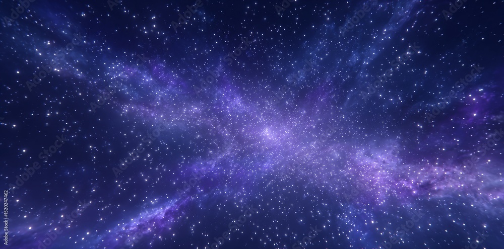Poster equirectangular projection of a 360 degree space background that includes nebula and stars, used as 