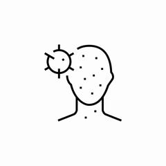 person skin rash icon sign vector