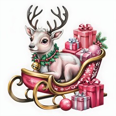 santa claus and reindeer