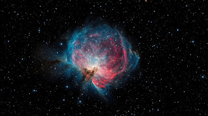 Colorful Nebula In Deep Space