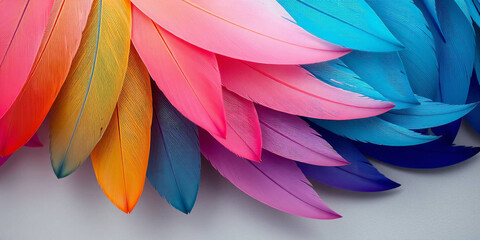 Close-Up of Vibrant Rainbow Parrot Feathers 