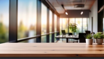 office table mockup modern office table with a blurred background perfect for showcasing products or branding