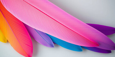 Close-Up of Vibrant Rainbow Parrot Feathers 