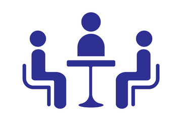 Meeting Icon. board meeting icon sign vector. Business teacher icon pointing at board with audience in silhouette style on Transparent Background. EPS 10.