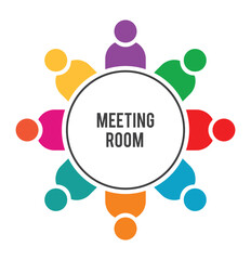 Meeting Icon. board meeting icon sign vector. Business teacher icon pointing at board with audience in silhouette style on Transparent Background. EPS 10.