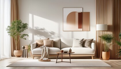 serene minimalist living room interior design