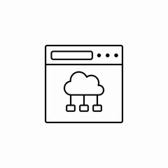cloud computing page icon sign vector