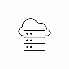 cloud servers icon sign vector