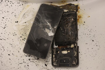 Phone is broken and burnt