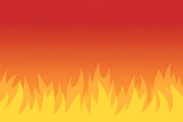 Stylized flames with warm gradient background creating a hot ambiance scene