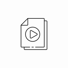 media file icon sign vector