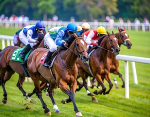 Horses in a race