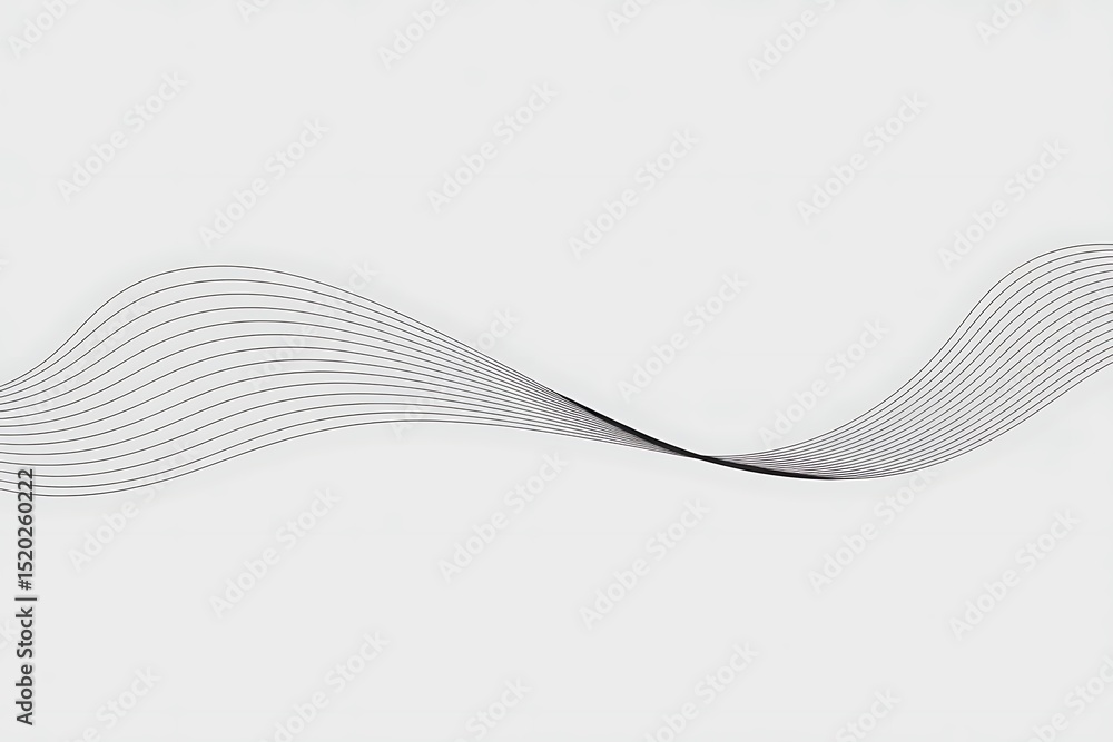 Fototapete monochromatic lines form a captivating waveform against a serene backdrop