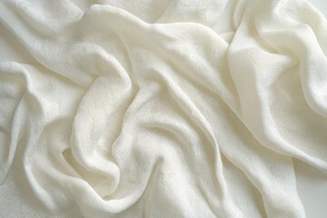 Soft White Fabric Texture. Elegant Minimalism and Natural Fiber Design in Modern Home Decor