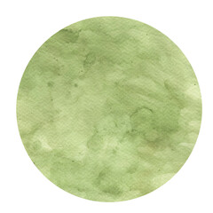 Delicate green watercolor circle with subtle brush texture. Perfect for eco-themed designs, branding, or natural highlights.