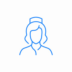 female nurse icon sign vector