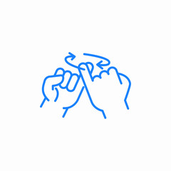 finger touch gesture icon sign vector
