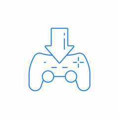 gamepad download icon sign vector