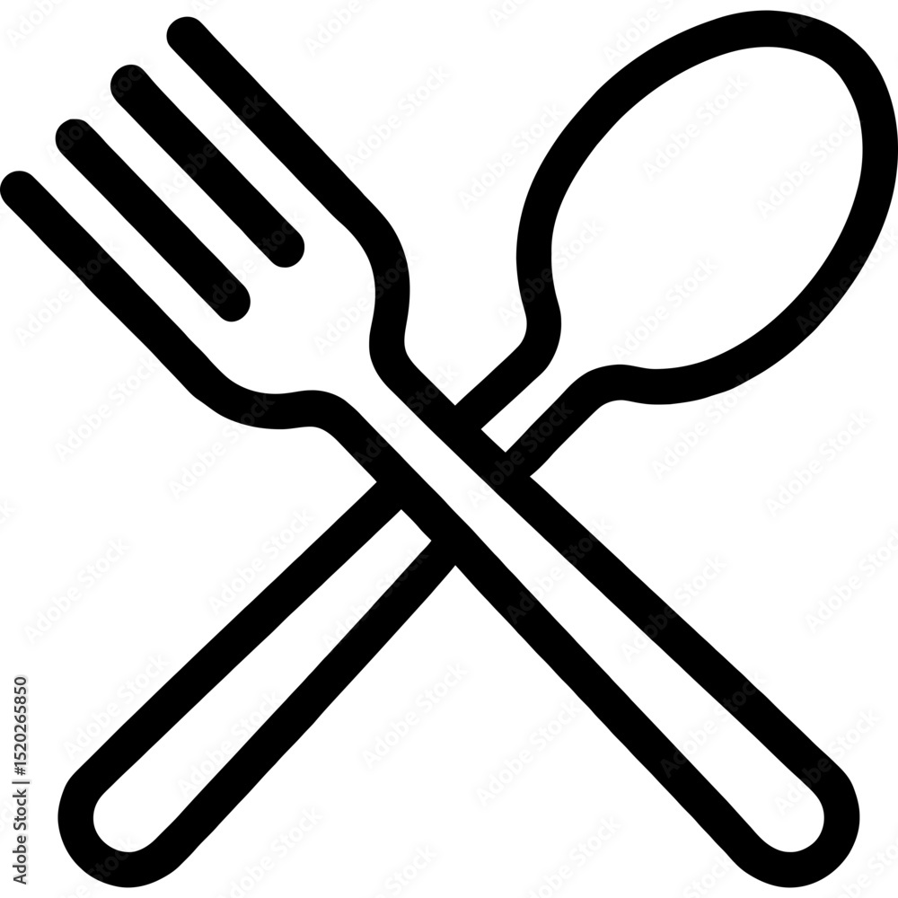 Poster clean fork and spoon vector design