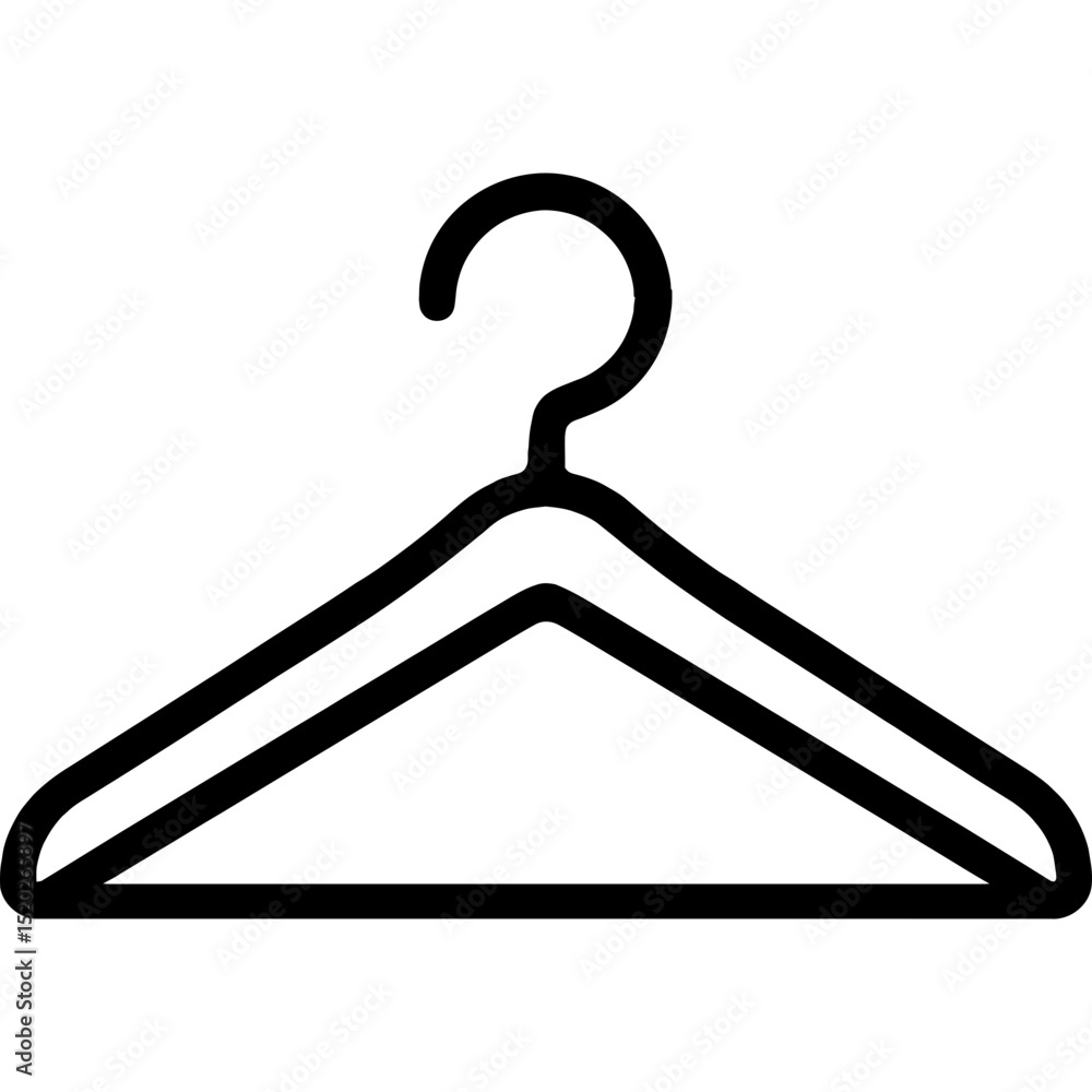 Poster minimalist hanger icon with triangular shoulders