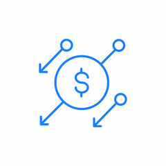 money distribution icon sign vector