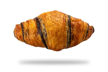 Chocolate croissant isolated
