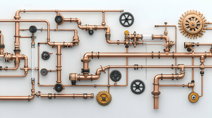 Complex Copper Piping System Design