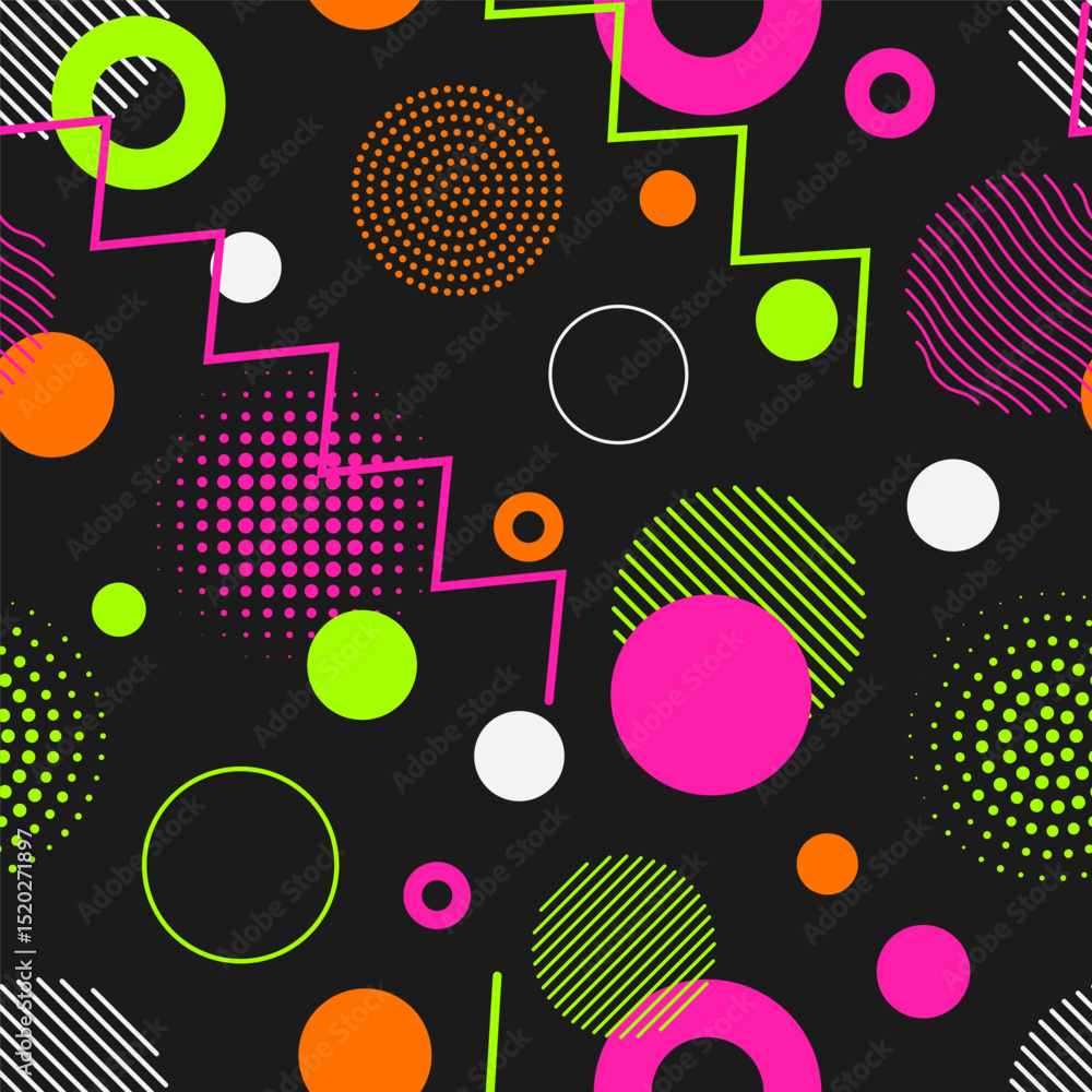 Aufkleber memphis seamless pattern with geometric shapes. abstract vector background