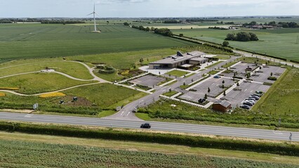 aerial view of Lilley fields crematorium and memorial garden. Sproatley. Kingston upon Hull 