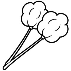 Cotton Swabs Icon – Clean Vector on White