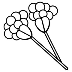 Cotton Swabs Icon – Clean Vector on White