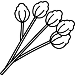 Cotton Swabs Icon – Clean Vector on White