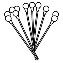 Cotton Swabs Icon – Clean Vector on White