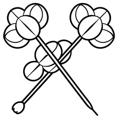 Minimal Cotton Swabs Illustration – White Background