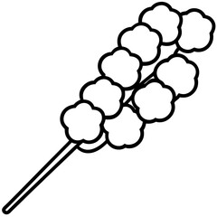 Minimal Cotton Swabs Illustration – White Background