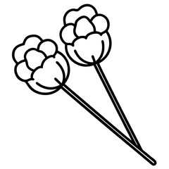 Minimal Cotton Swabs Illustration – White Background