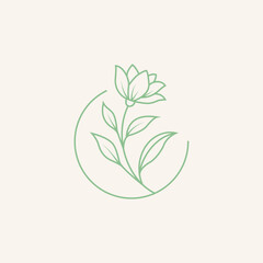 Elegant Line Art Lotus Flower Design